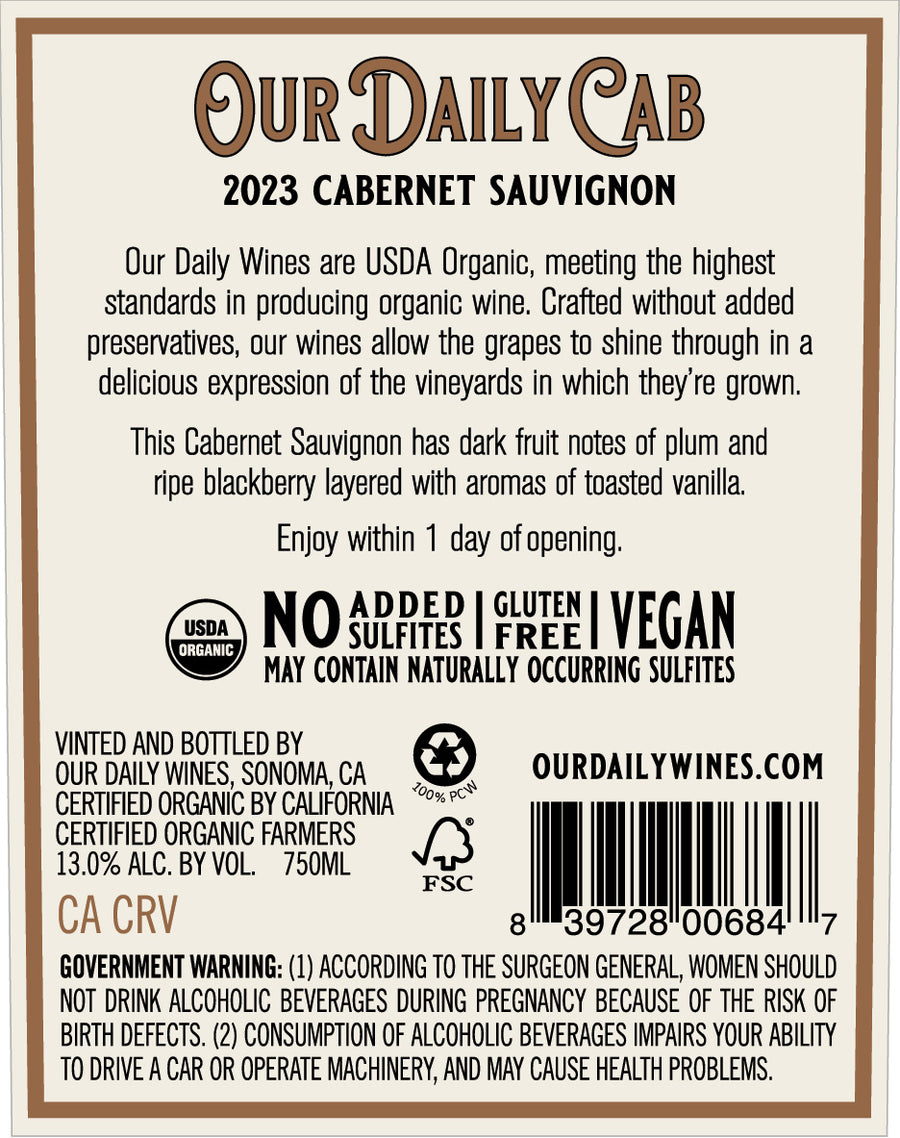Our Daily Organic Cabernet Sauvignon